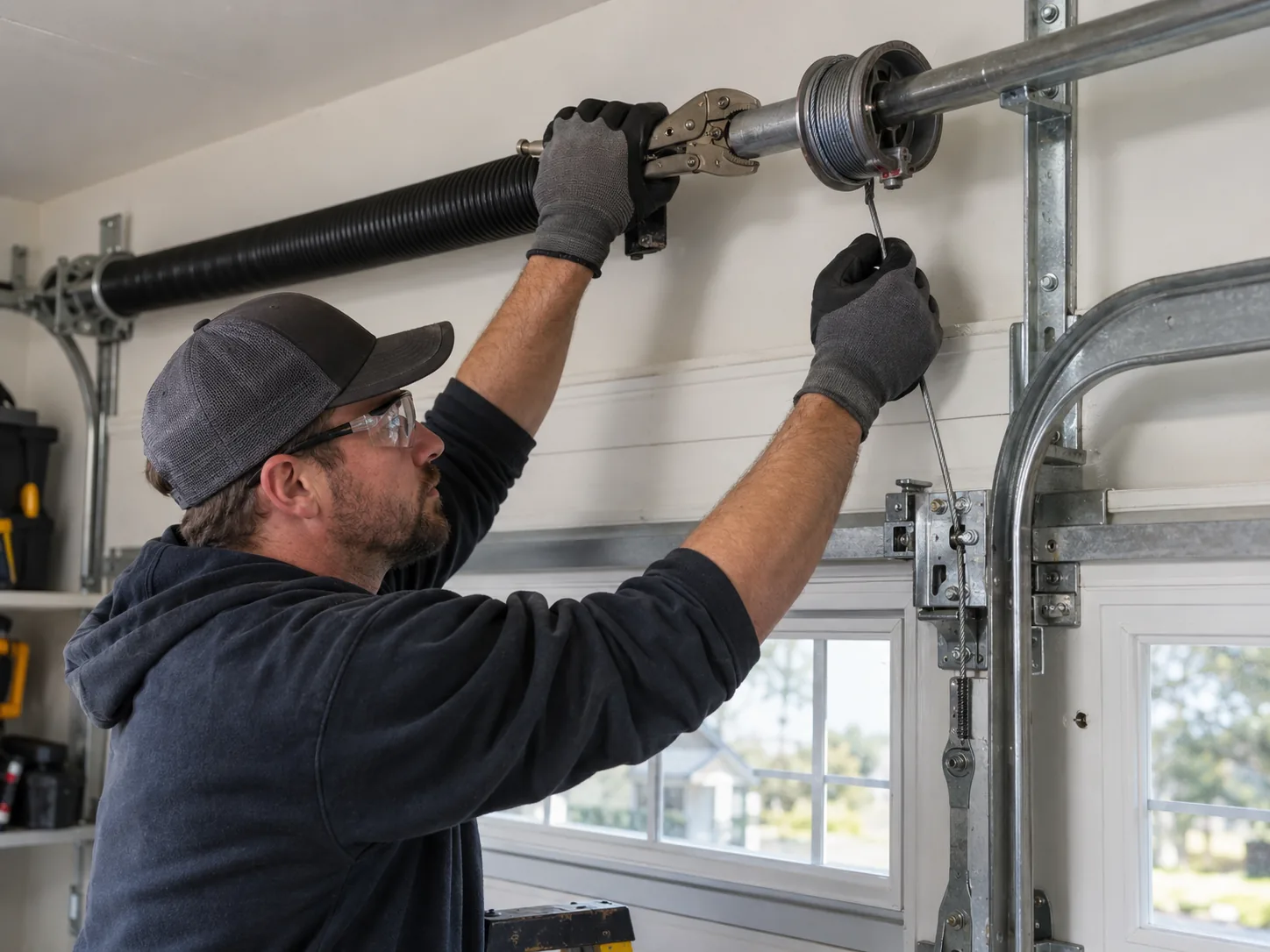 Cable Repair for University Park's Late-'80s Garage Doors in Allen