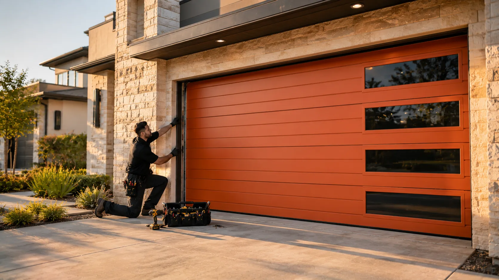 Garage door work on a home in Allen