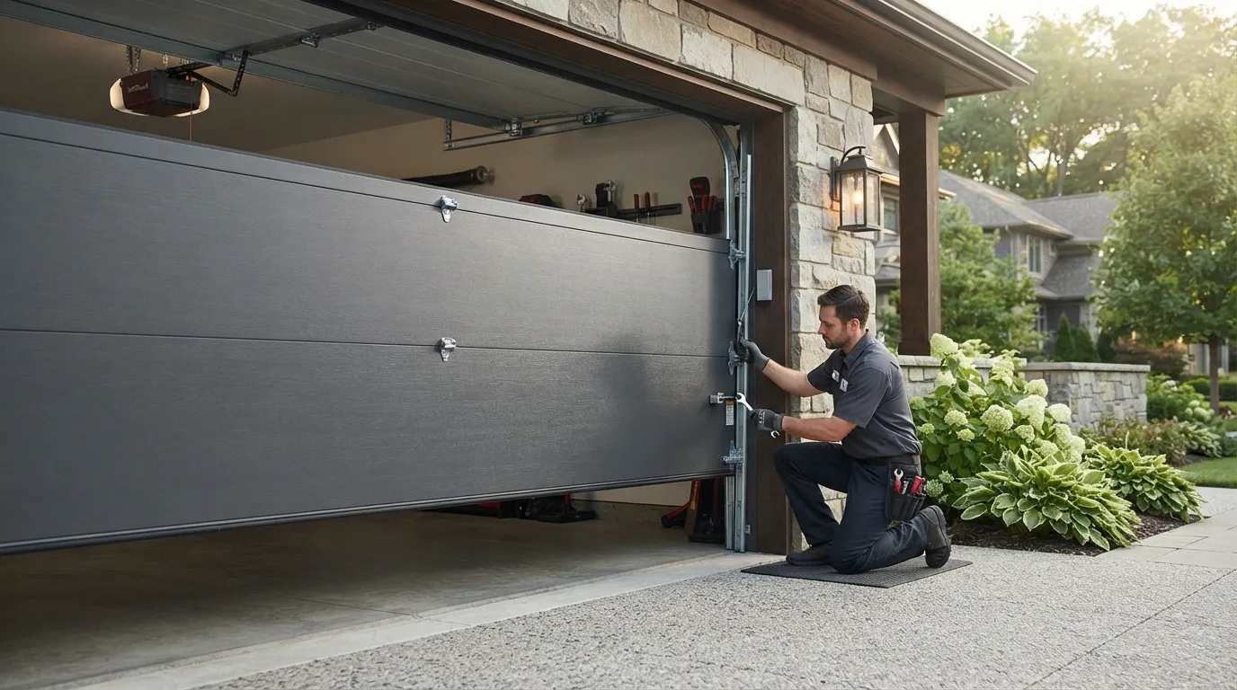 Off-Track Garage Door Repair for Lucas Homes in Allen