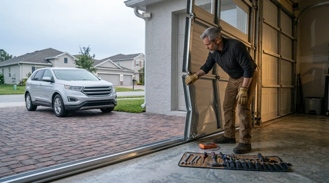 Off-Track Garage Door Repair for Murphy Homes in Allen